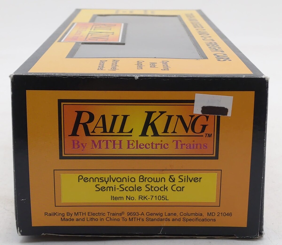 MTH 30-7105 O Gauge Pennsylvania Semi-Scale Brown/Silver Stock Car #128079 EX/Box
