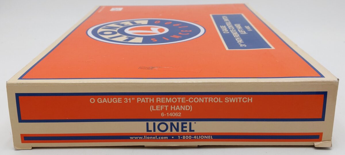 Lionel 6-14062 31" Remote-Control Left Hand Switch Turnout LN/Box