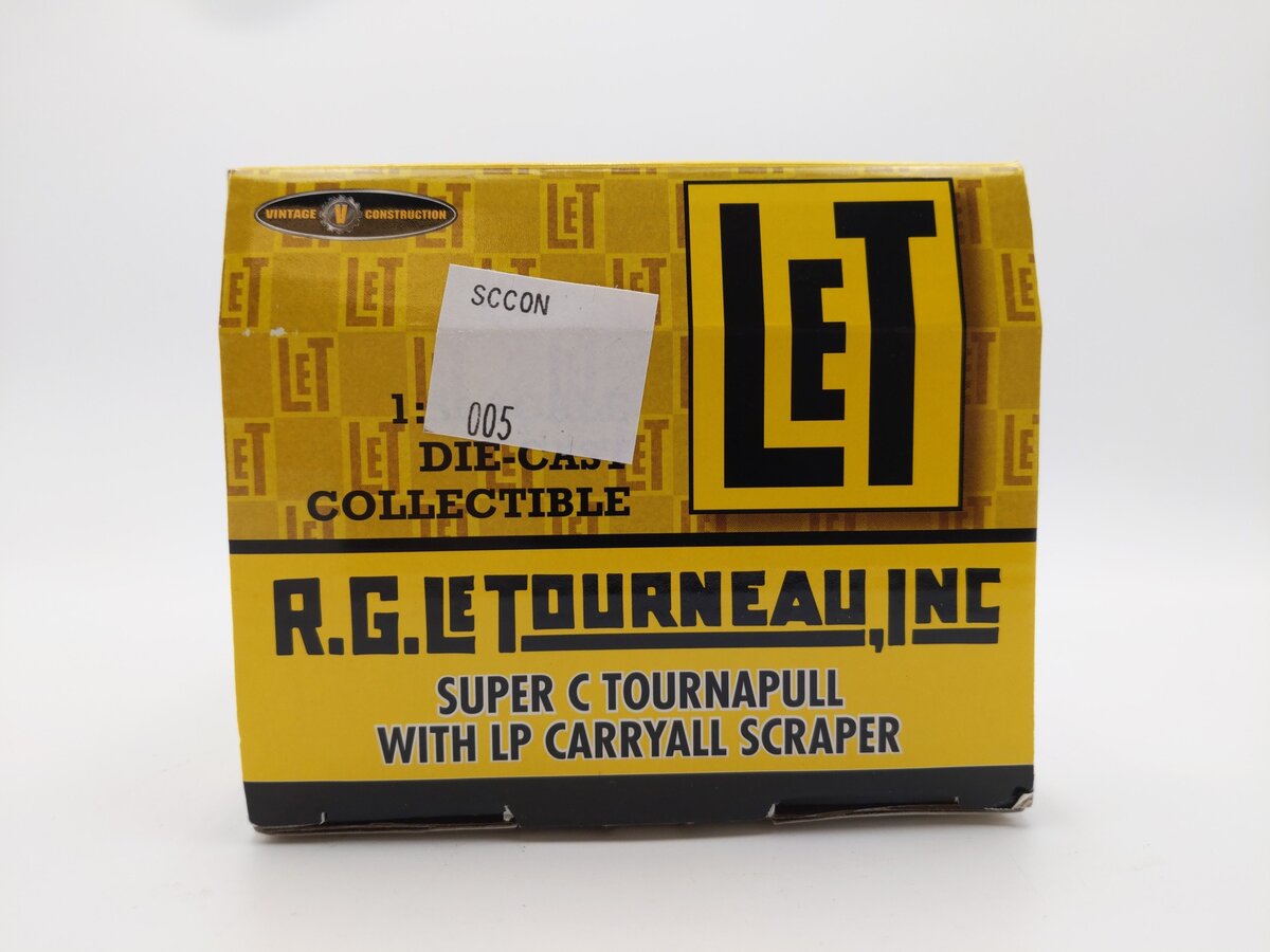 Spec-Cast CON005 1:50 LeTourneau Super C Tournapull with LP Carryall Scraper EX/Box