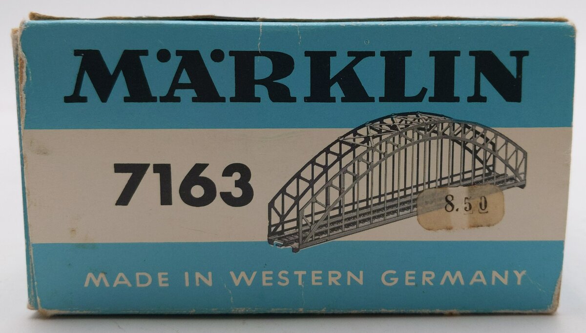 Marklin 7163 Vintage HO Scale M Track Arched Bridge VG/Box