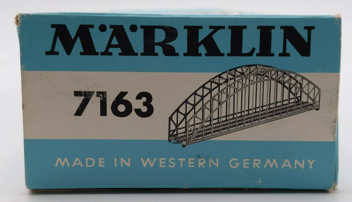 Marklin 7163 Vintage HO Scale M Track Arched Bridge EX/Box
