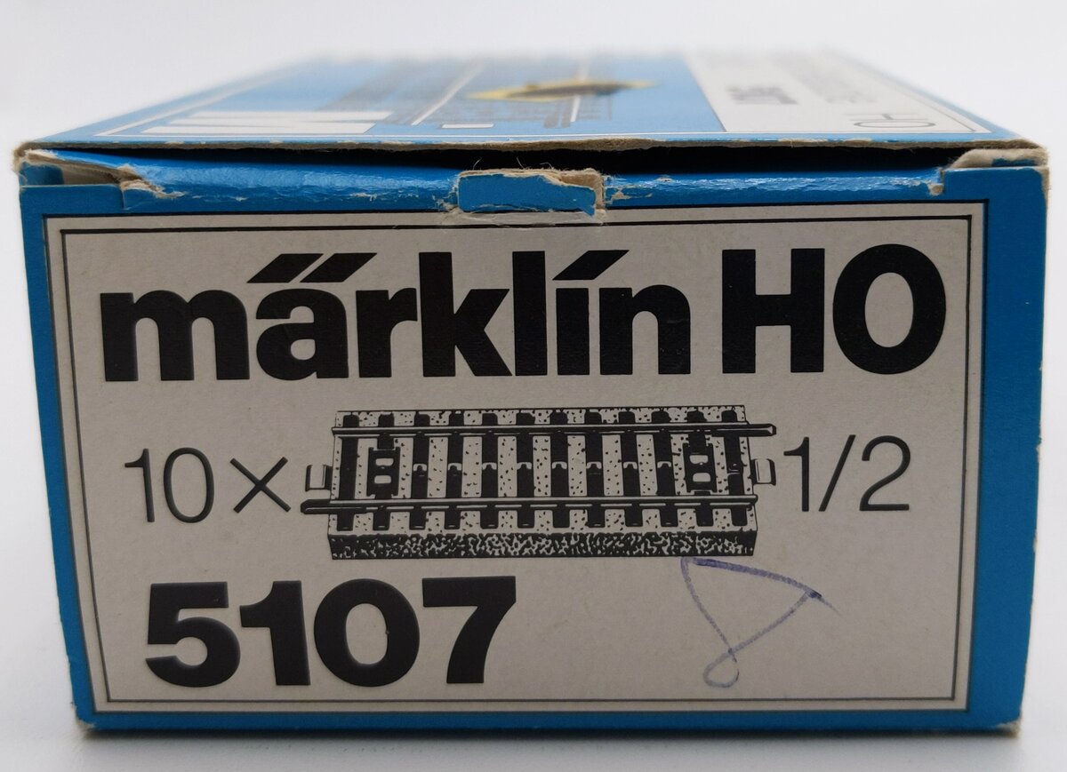 Marklin 5107 HO Scale 80 mm Straight Track (Pack of 10) EX/Box