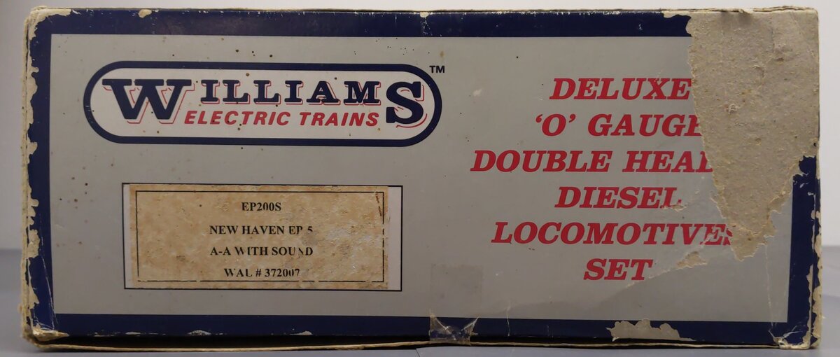 Williams EP200S New Haven EP5 AA Diesel Set with True-Sounds #377 and #378 EX/Box