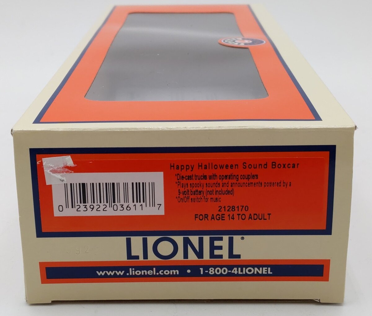 Lionel 2128170 O Gauge Halloween Sound Box Car LN/Box