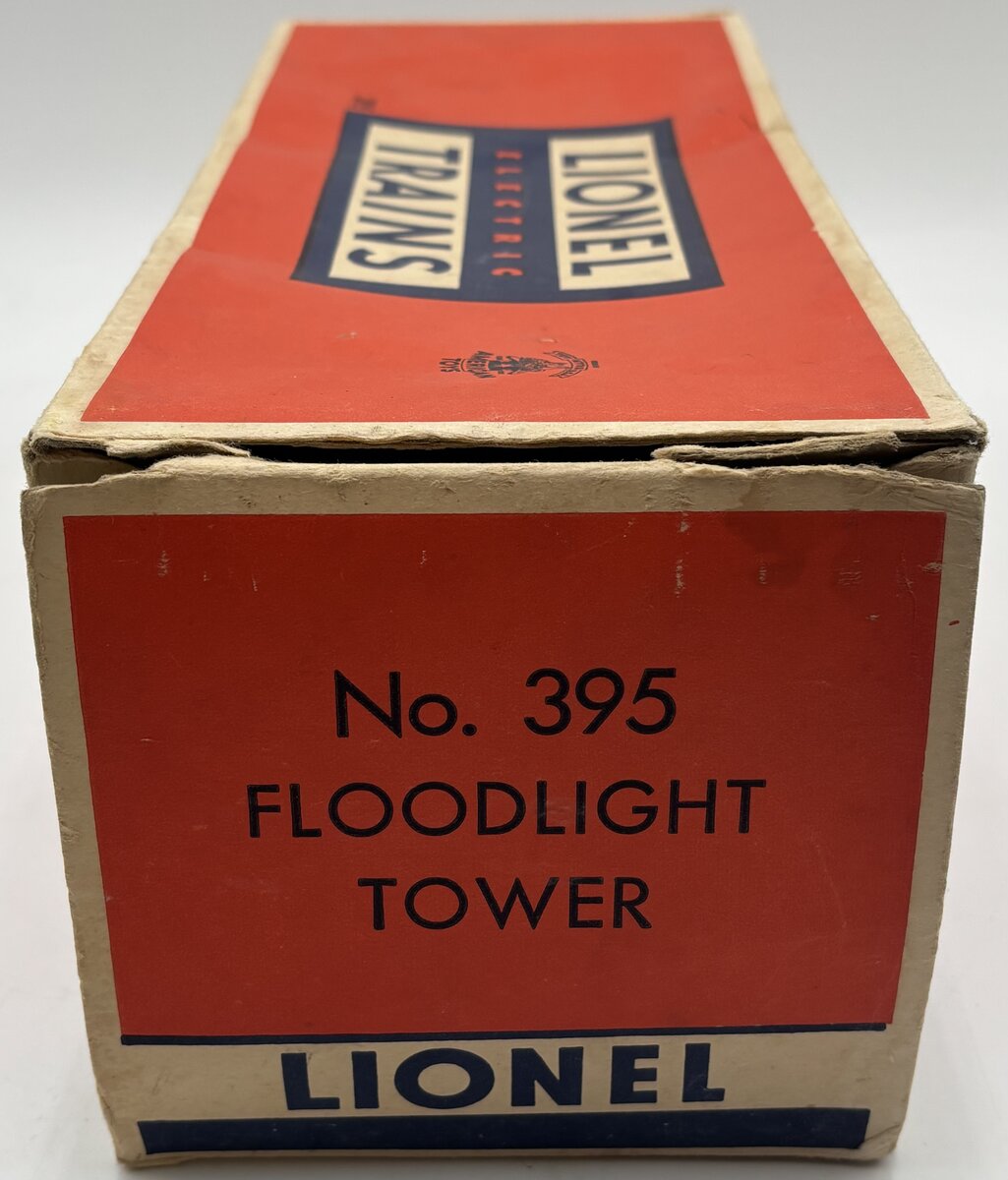 Lionel 395 Vintage O 4 Light Green Metal Floodlight Tower EX/Box