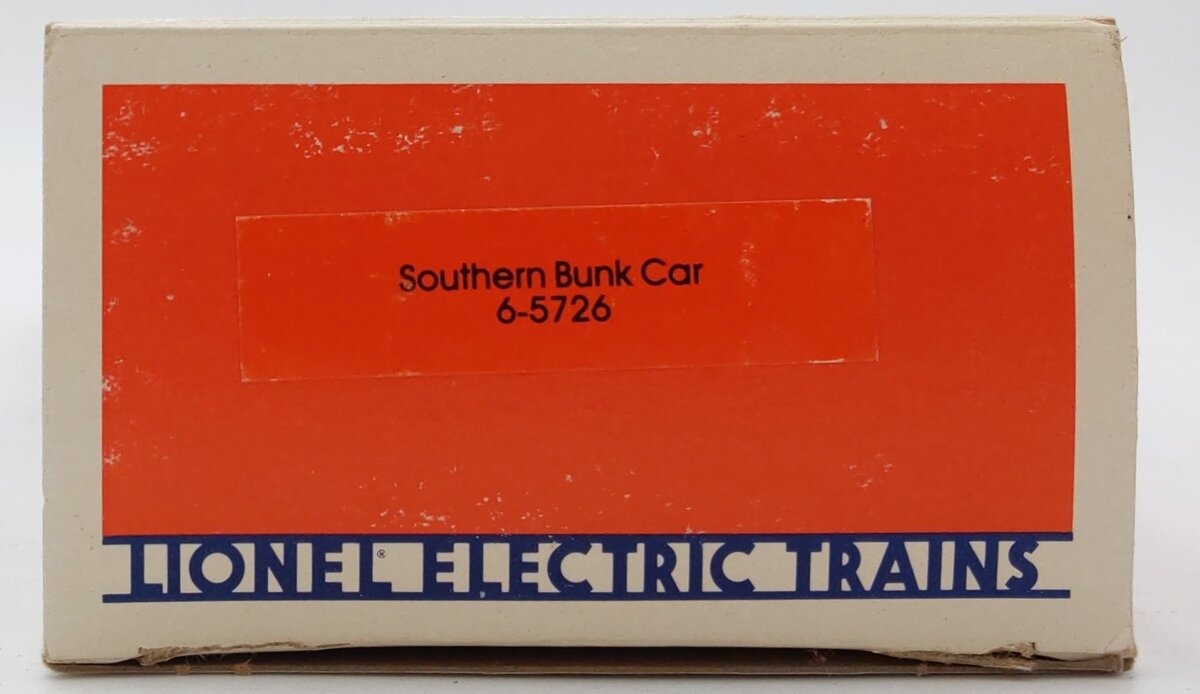 Lionel 6-5726 O Gauge Southern Bunk Car with Illumination #5726 LN/Box