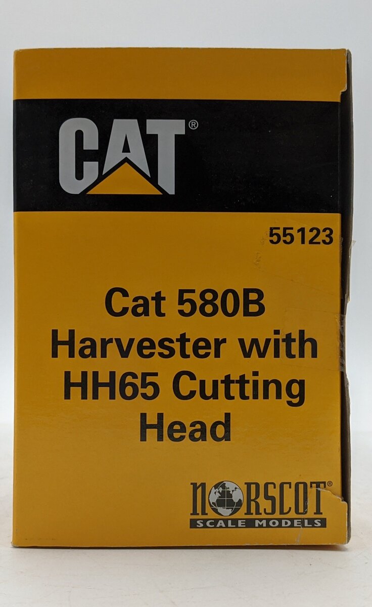 Norscot 55123 1:50 Diecast Caterpillar 580B Harvester With HH65 Cutting Head NIB
