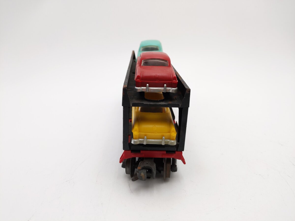 Lionel 6414 Vintage O Evans Autoloader with 4 Automobiles EX