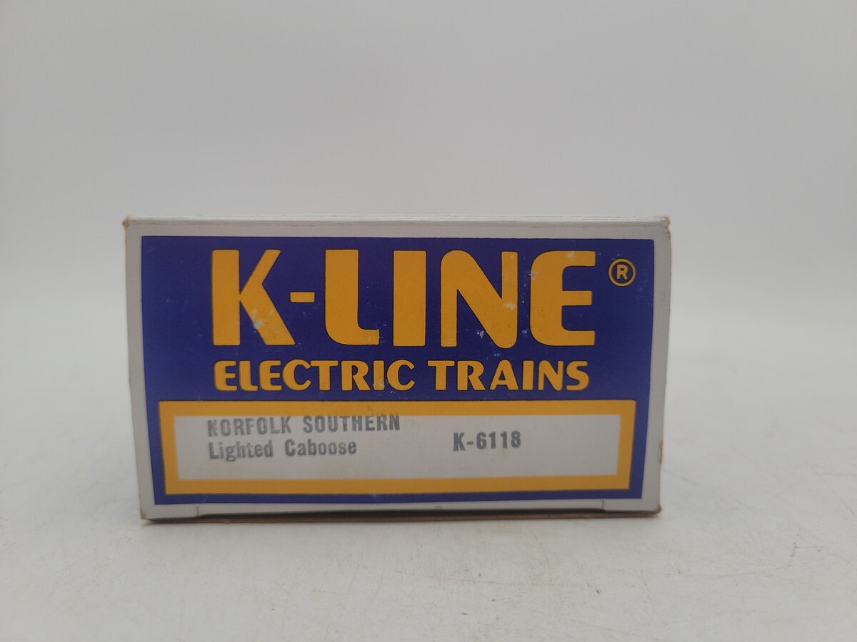 K-Line K6118 O Gauge Norfolk Southern Black Lighted Caboose EX/Box