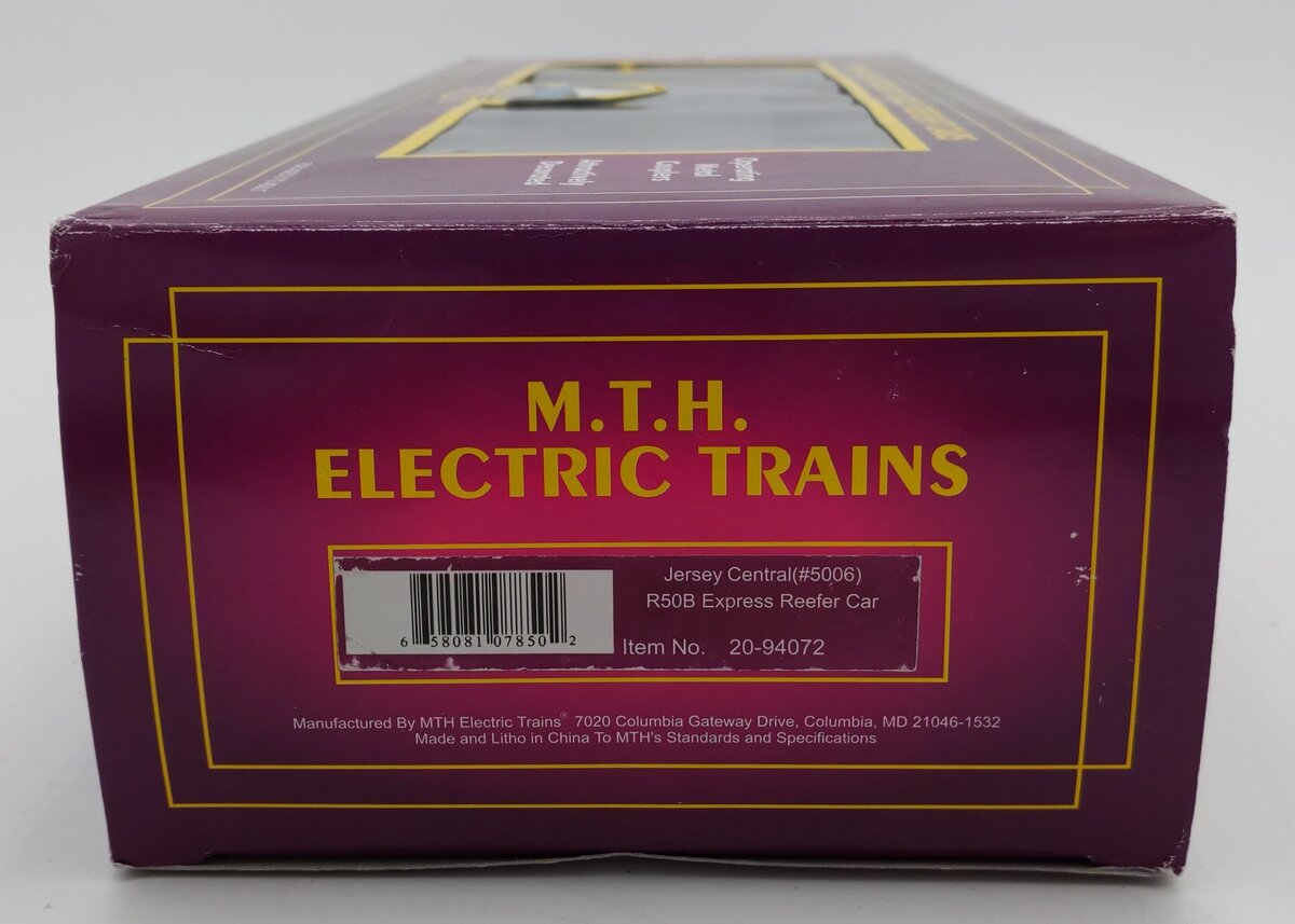 MTH 20-94072 O Gauge Jersey Central R50B Express Refrigerator Car #5006 LN/Box