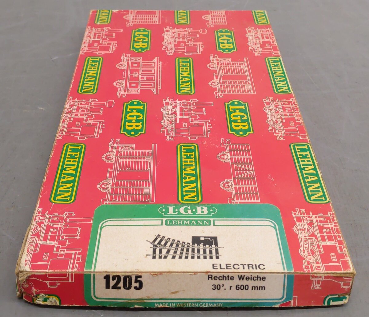 LGB 1205 G Scale 30° Right Hand Electric Switch Turnout VG/Box
