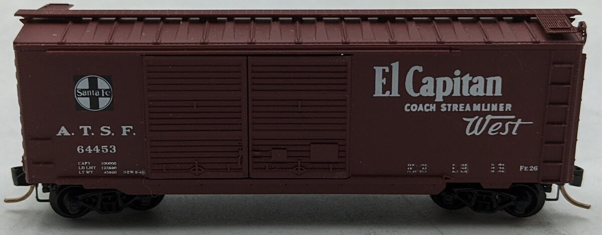 Micro-Trains 498-9 N ATSF DD Map & 'El Capitan' Boxcar #64453 EX