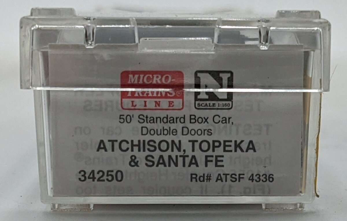 Micro-Trains 03400250 N Scale ATSF 50' Standard Double Door Boxcar #4336 LN/Box