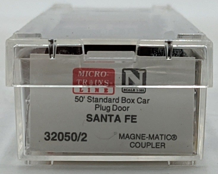 Micro-Trains 32050/2 N-Scale Santa Fe 50' Steel Plug Door Boxcar #6160 LN/Box