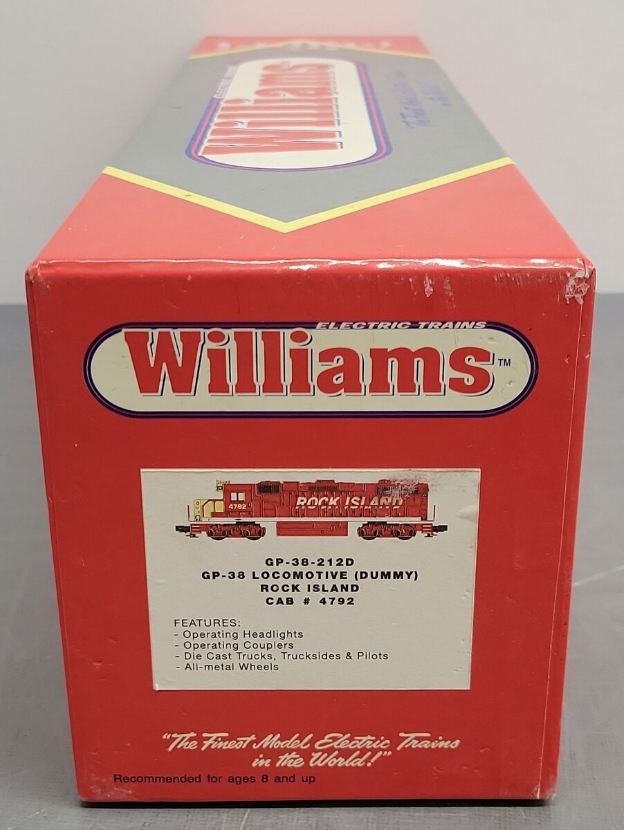 Williams GP-38-212D O Gauge Rock Island GP-38 Dummy Diesel Locomotive #4792 VG/Box