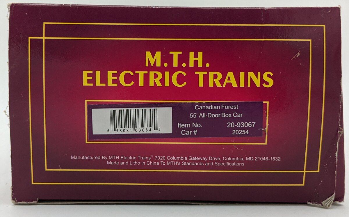 MTH 20-93067 Canadian Forest Boxcar #20254 LN/Box