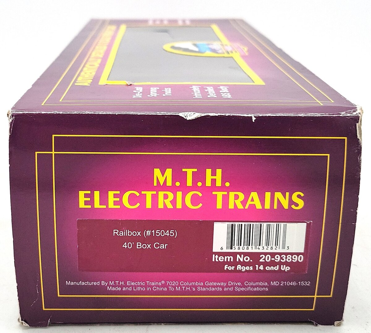 MTH 20-93890 O Railbox 40' Box Car #15045 LN/Box