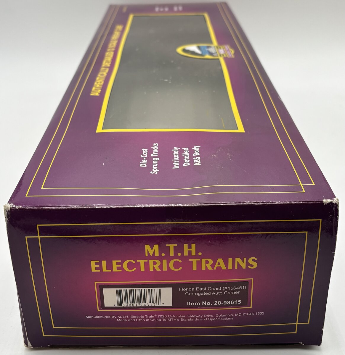 MTH 20-98615 O Custom Weathered FEC Corrugated Auto Carrier #156451 (2-Rail)/Box
