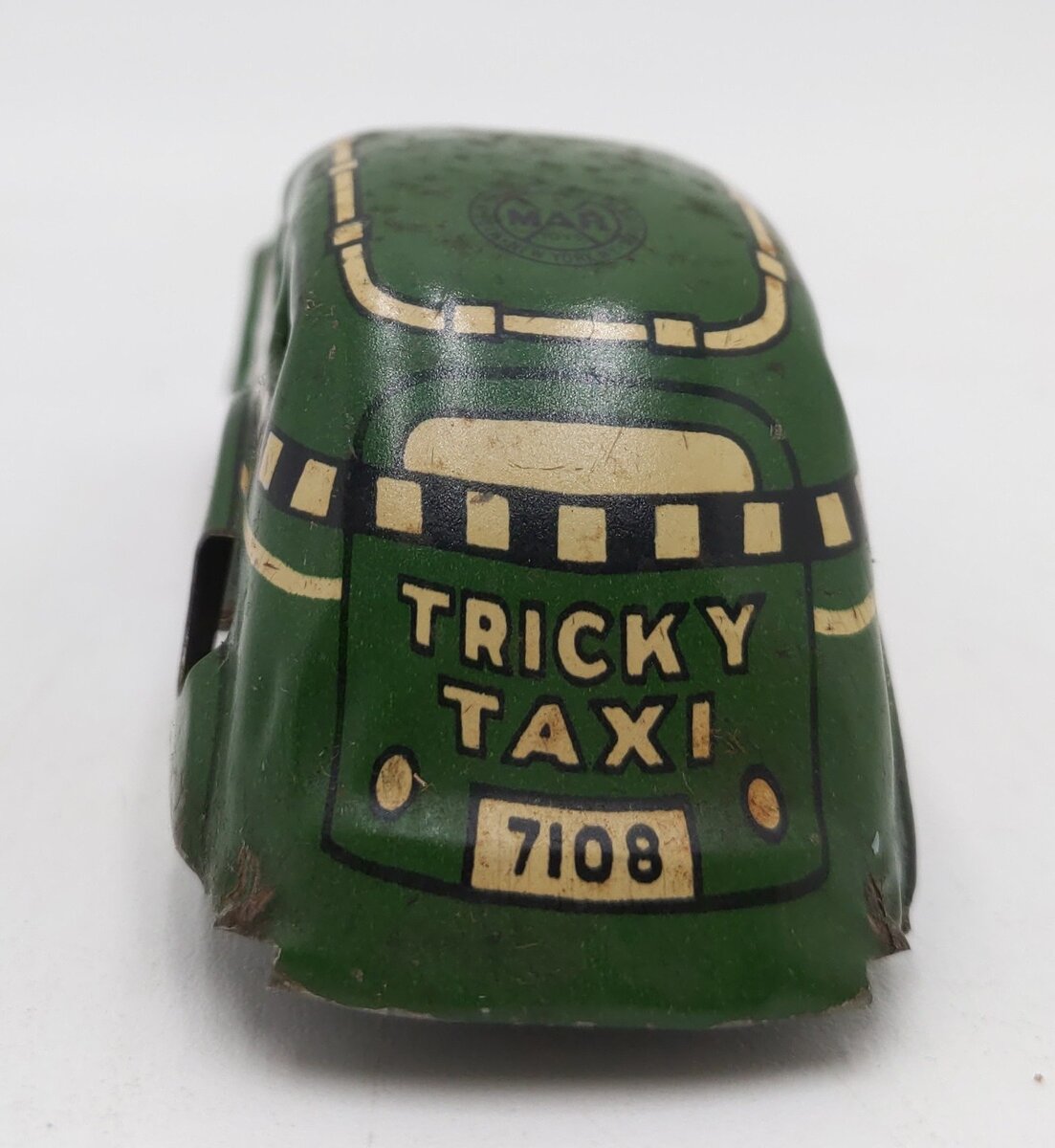 Marx 1930 Green Tricky Taxi Windup Up Car w/o Key VG