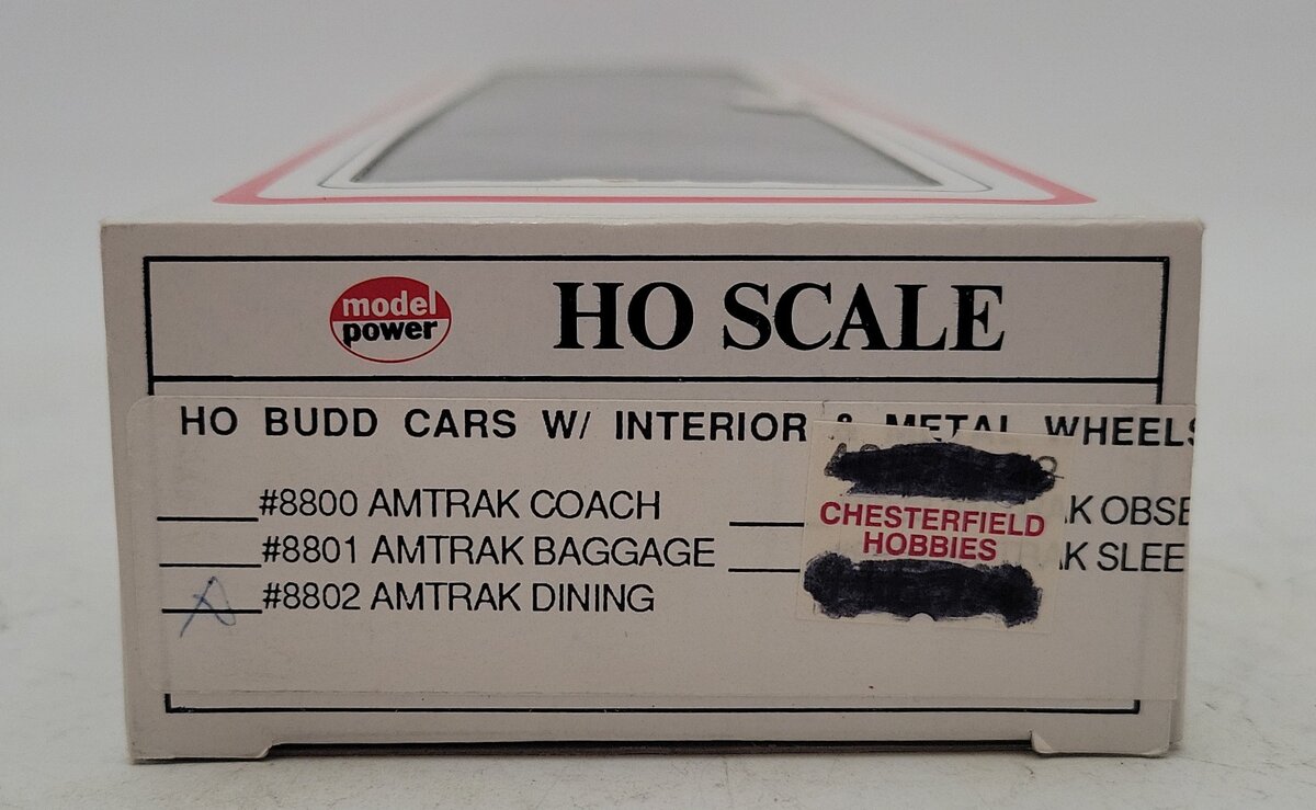 Model Power 8802 HO Amtrak "Silver Parlor" Budd Dining Passenger Car LN/Box