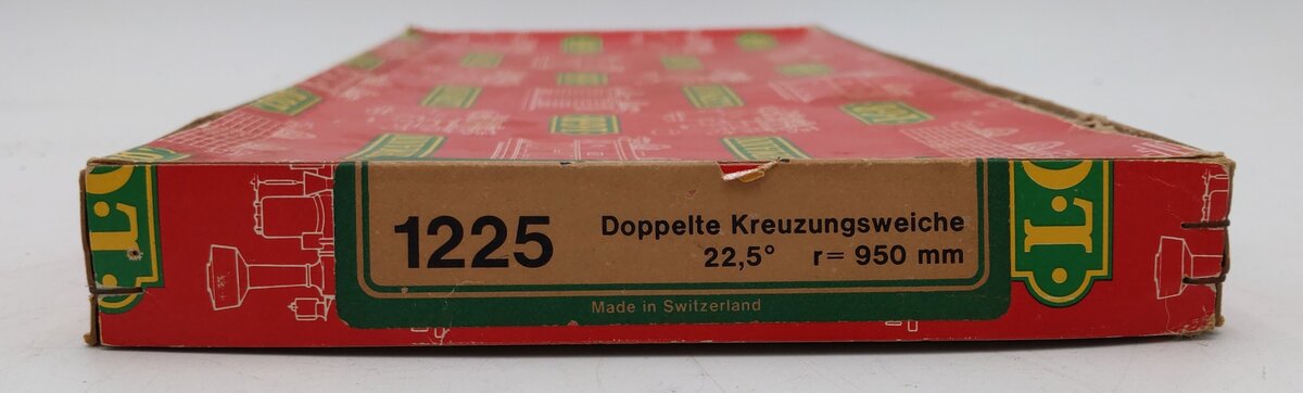 LGB 1225 G Brass 22.5° Double Crossover Switch Track VG/Box