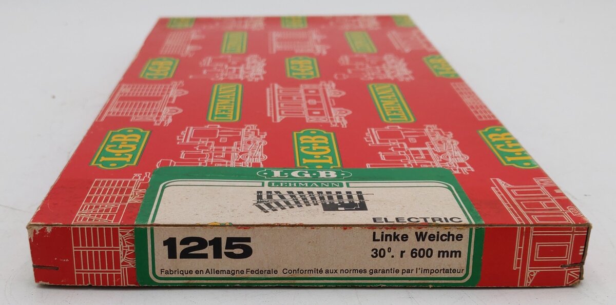 LGB 1215 G Scale Brass Left Hand Electric Switch/Turnout EX/Box