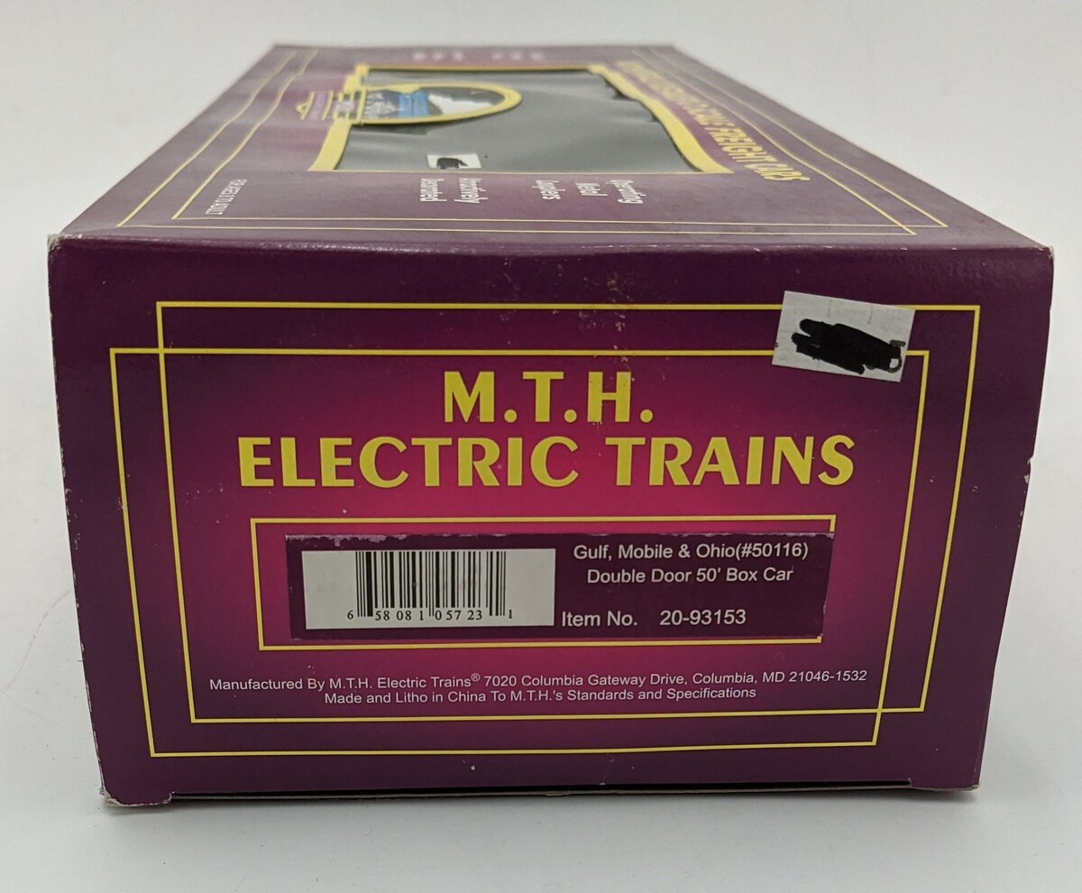 MTH 20-93153 Gulf, Mobile & Ohio Boxcar #50116 LN/Box