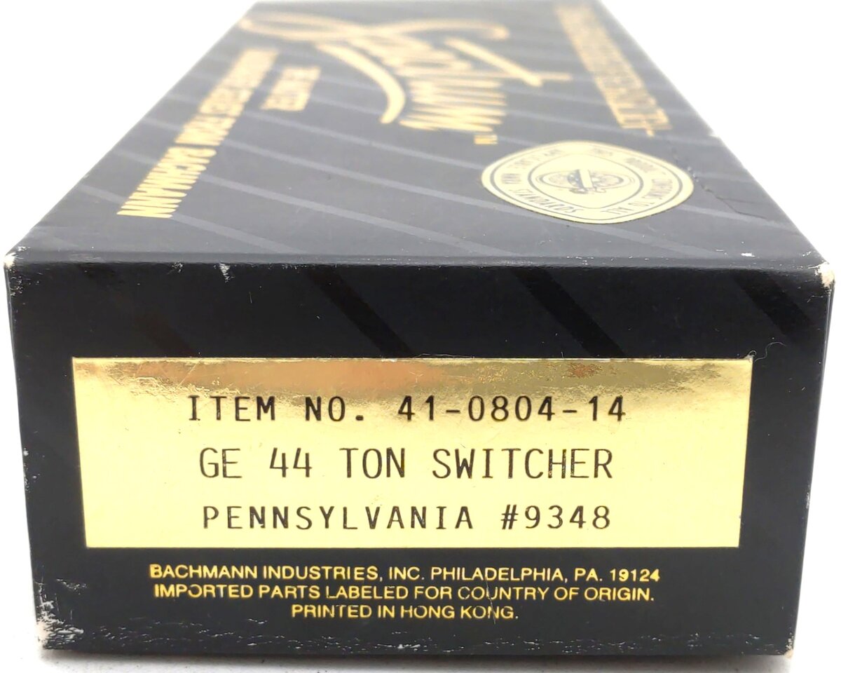 Bachmann 41-0804-14 HO Pennsylvania GE 44 Ton Diesel Switcher #9348 VG/Box