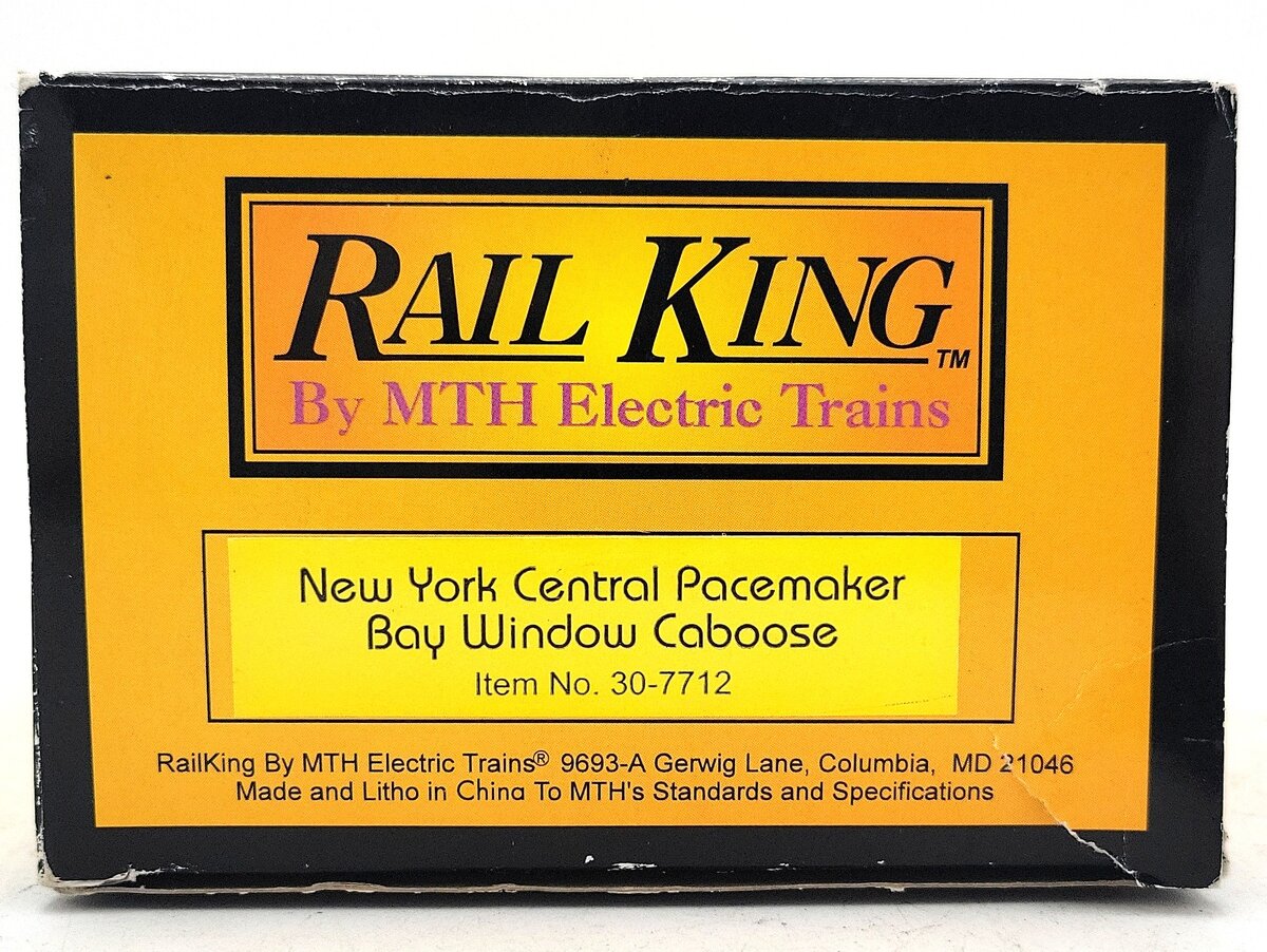 MTH 30-7712 O New York Central Pacemaker Bay Window Caboose #21574 (Custom)/Box