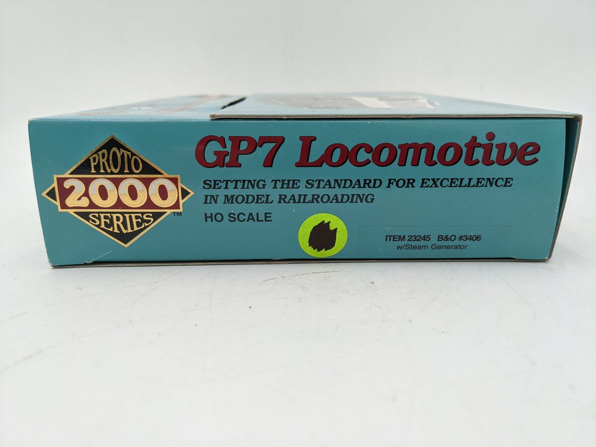 Proto 2000 23245 HO Scale Baltimore & Ohio EMD GP7 Diesel Locomotive #3406 EX/Box