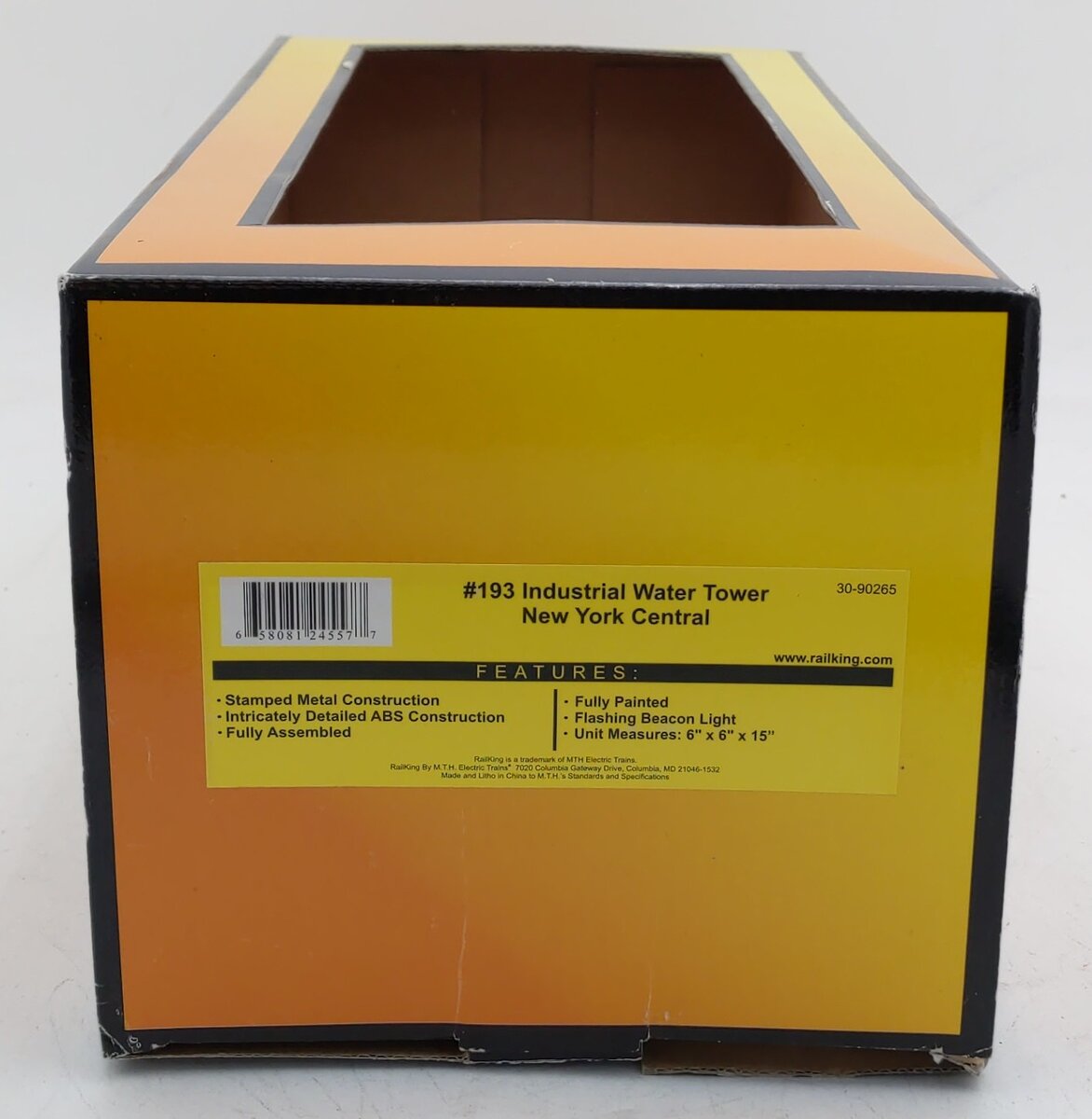 MTH 30-90265 O Scale NYC #193 Industrial Water Tower VG/Box
