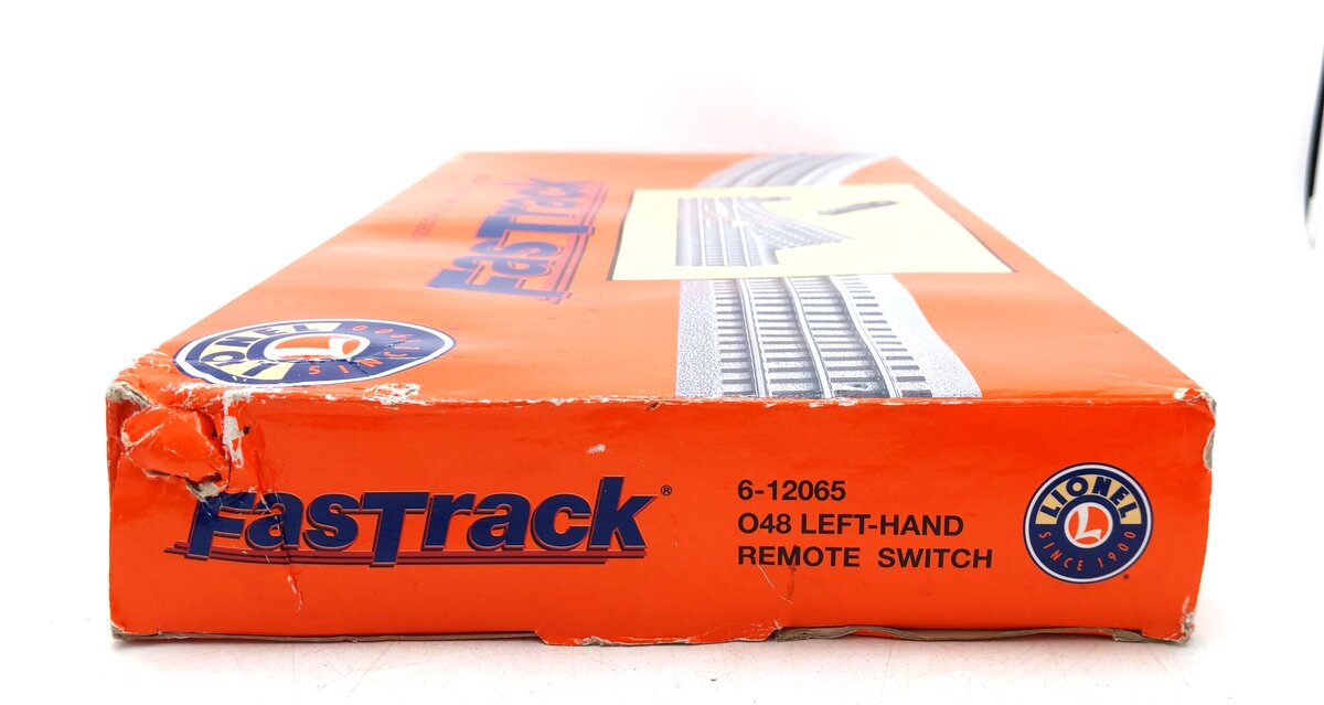 Lionel 6-12065 O O48 Left Hand Remote-Control 30° FasTrack Switch Turnout EX/Box