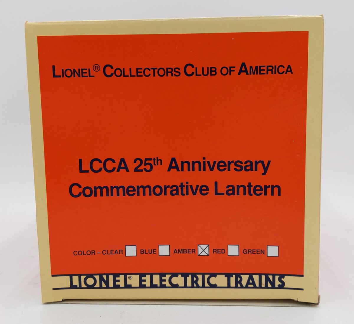 Lionel 59510 LCCA 25th Anniversary Kerosene Lantern - Amber VG/Box