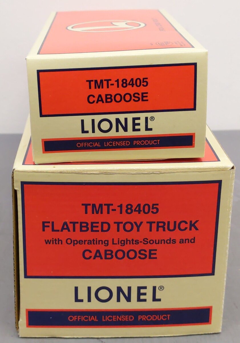 Lionel TMT-18405 O Gauge Flatbed Toy Truck with Operating Lights-Sound Caboose EX/Box