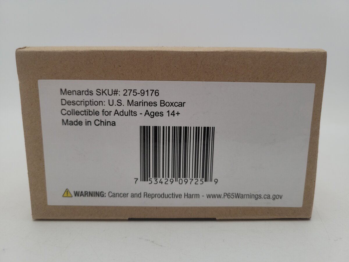 Menards 275-9176 O Gauge United States Marines Boxcar EX/Box