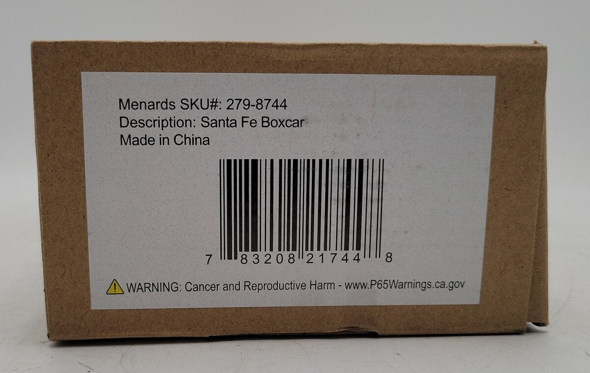 Menards 279-8744 O Scale Green ATSF Box Car #9449 VG/Box