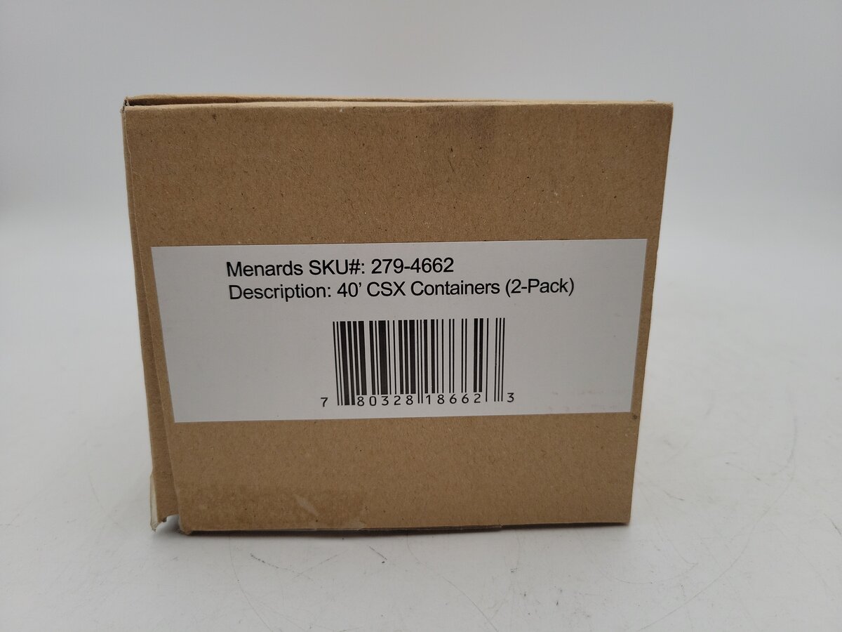 Menards 279-4662 O Gauge CSX 40' Containers 2-Pack EX/Box
