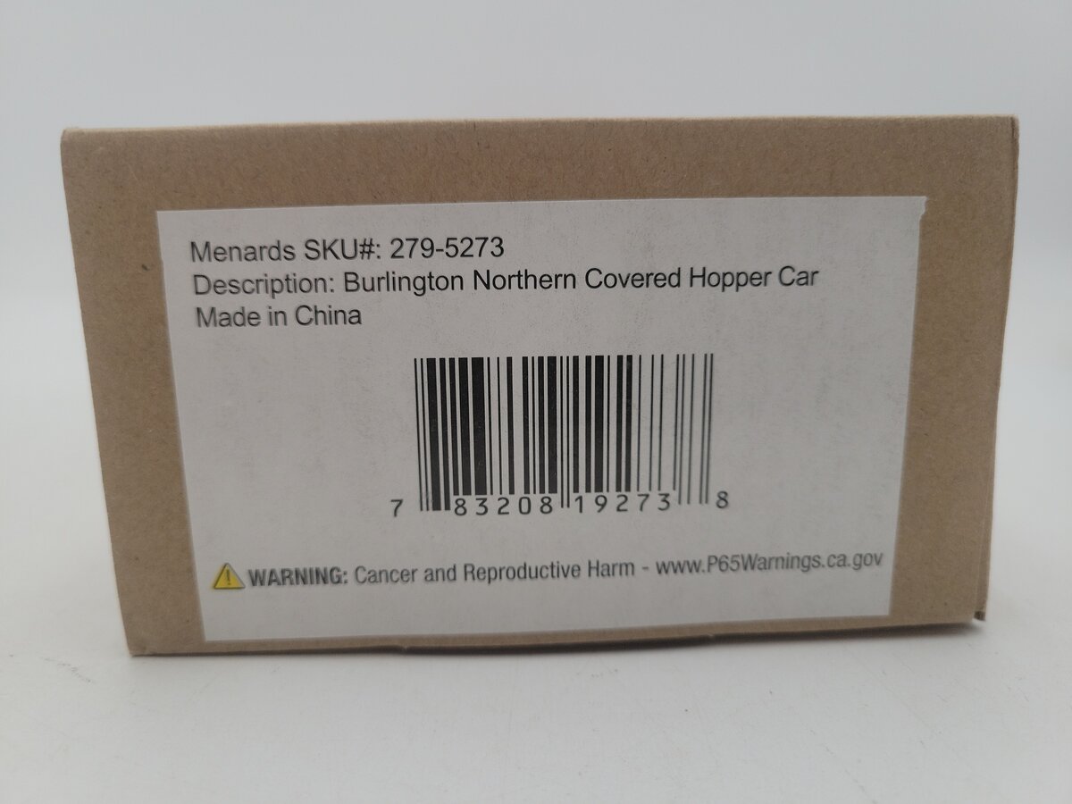 Menards 279-5273 O Gauge Burlington Northern Covered Hopper Car EX/Box