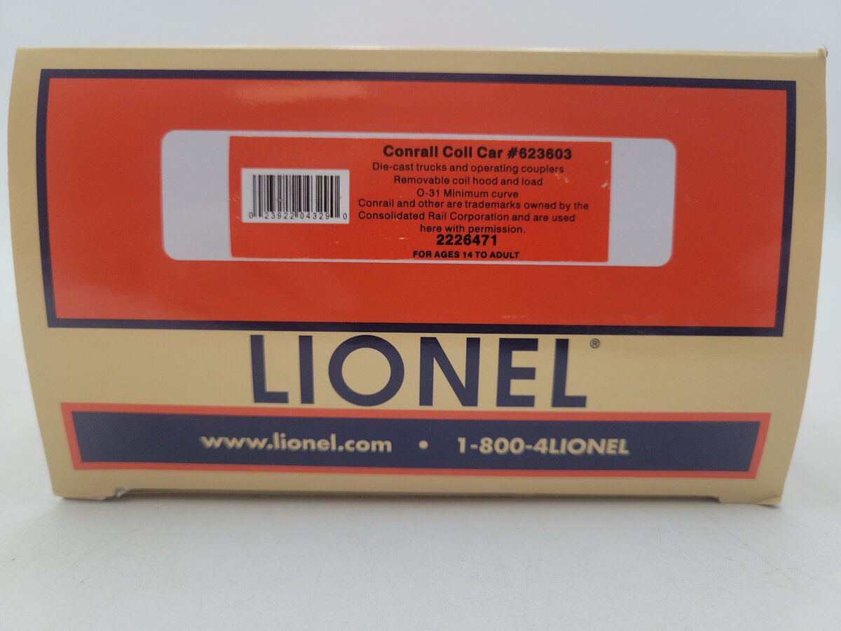 Lionel 2226471 O Gauge Conrail Coil Car #623603 EX/Box
