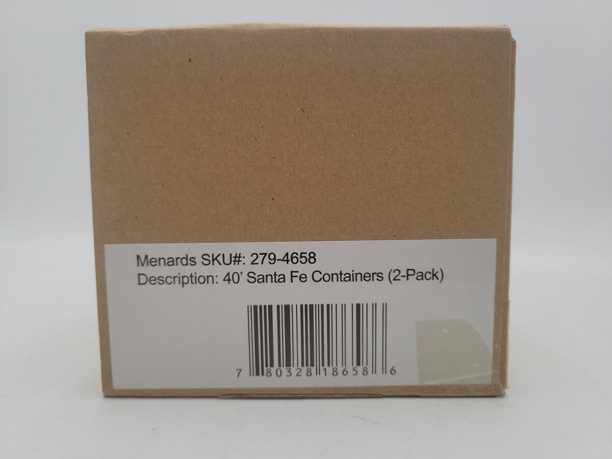 Menards 279-4658 O Gauge 40' Santa Fe Containers (Set of 2) EX/Box