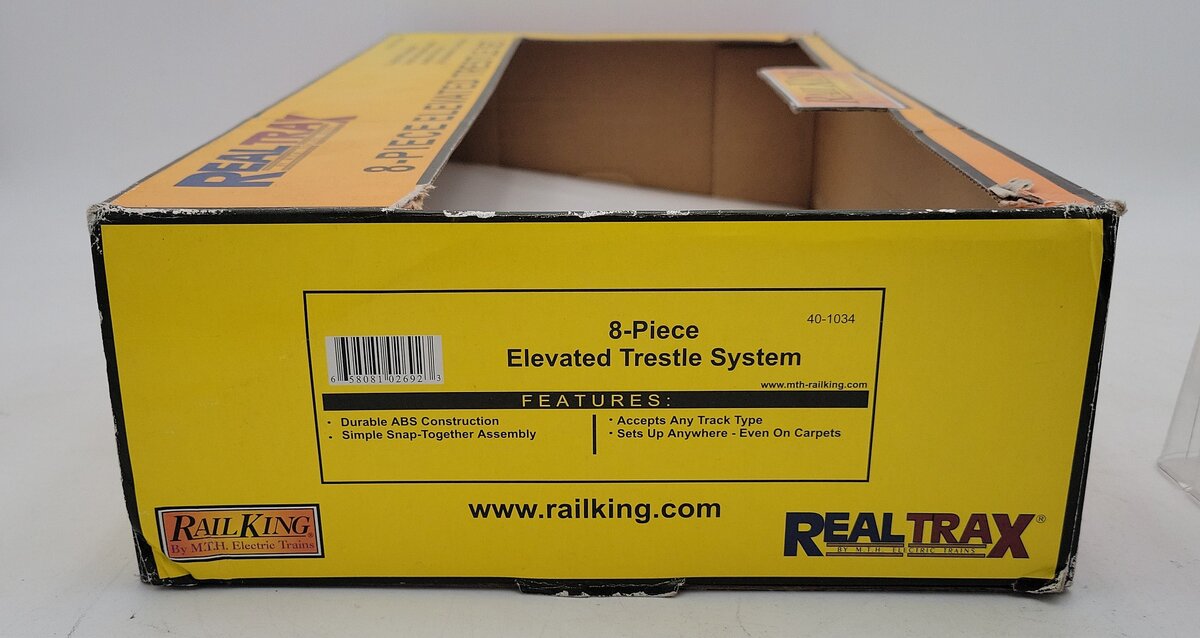MTH 40-1034 O RealTrax Elevated Trestle Set (Pack of 8) LN/Box