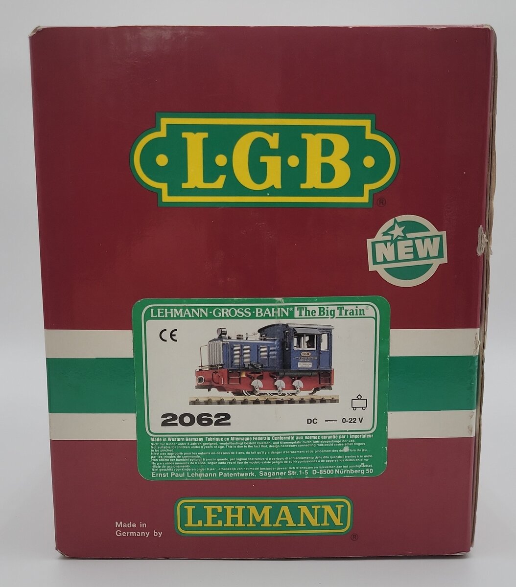 LGB 2062 G Scale Powered Diesel Locomotive "Werkslok 1" VG/Box