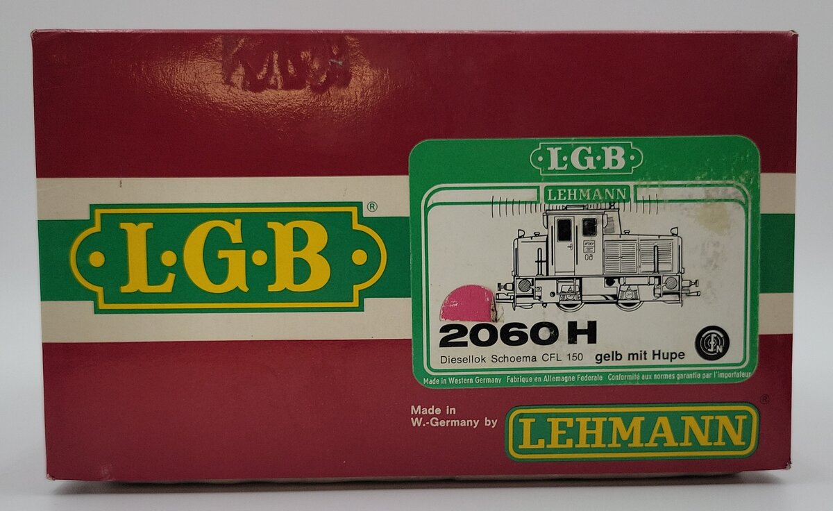 LGB 2060H G Scale Yellow Diesel Locomotive with Horn #2060 EX/Box