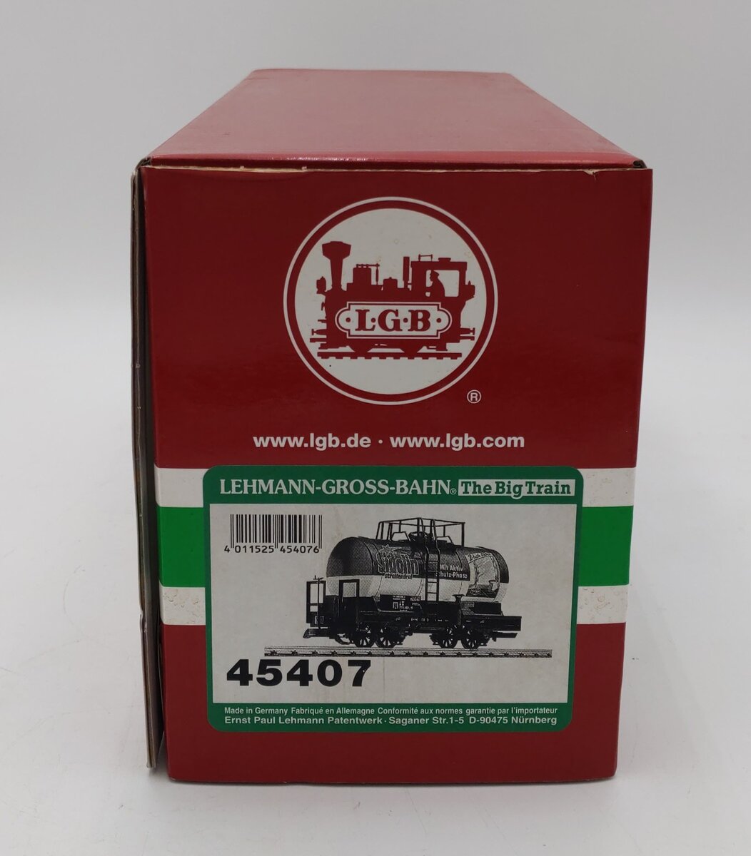 LGB 45407 G Scale Sidolin Tank Car LN/Box
