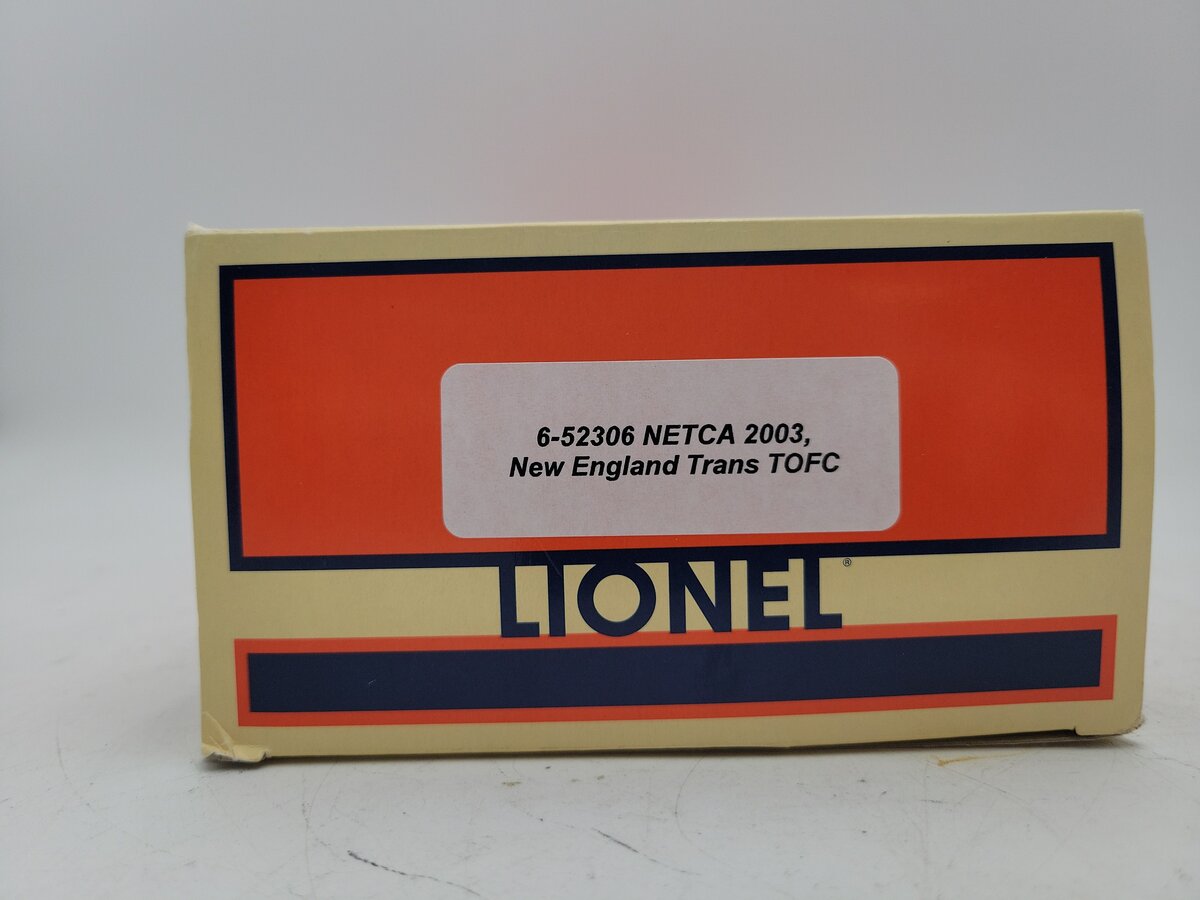 Lionel 6-52306 O Gauge NETCA 2003 NH Flatcar w/New England Transp. Trailer EX/Box