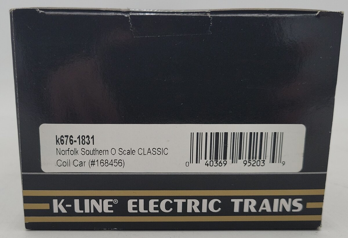 K-Line K676-1831 O Gauge Norfolk Southern Coil Car #168456 EX/Box