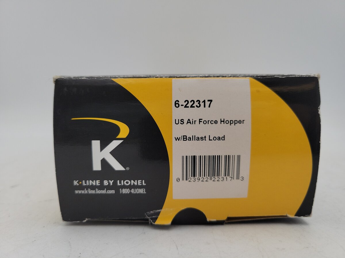 K-Line 6-22317 O Gauge US Air Force Hopper W/ Ballast Load #55175 EX/Box