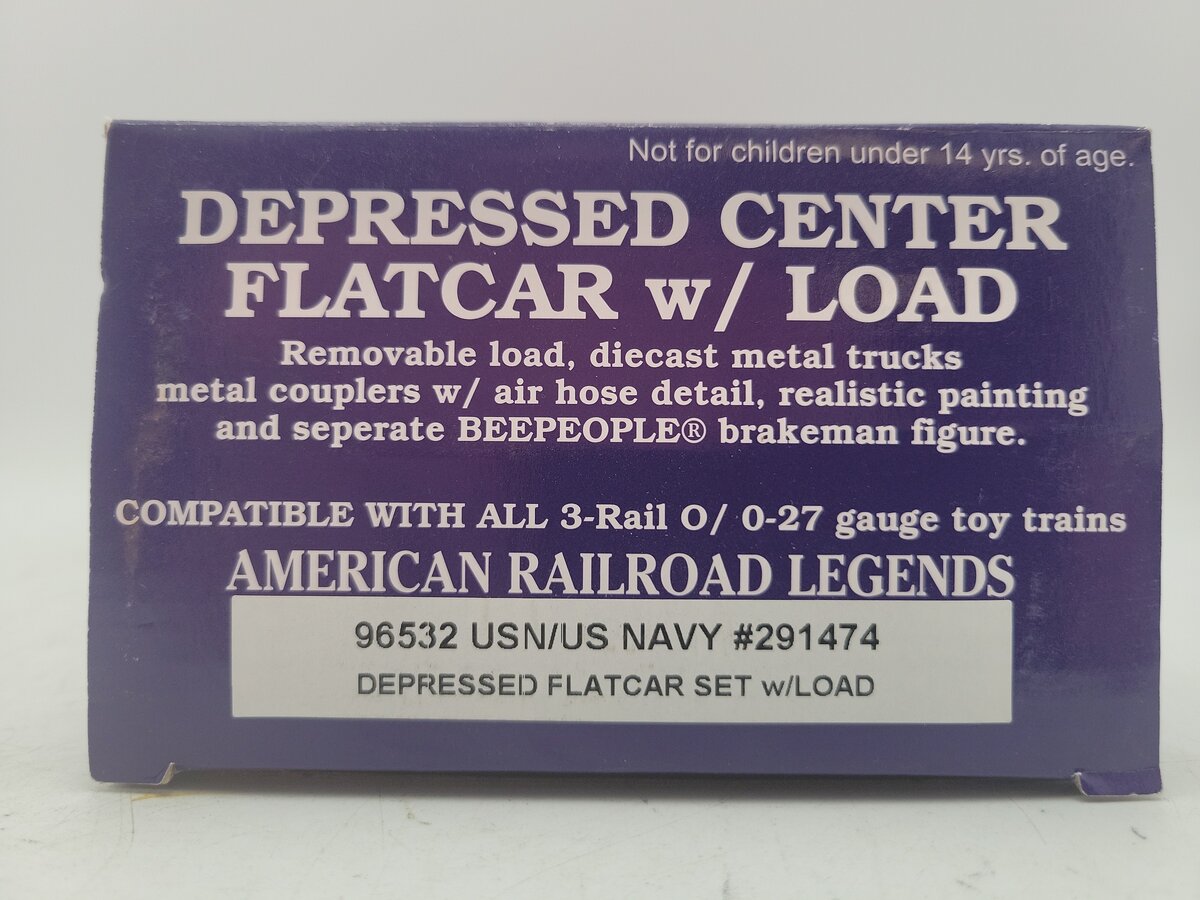 RMT 96532 O USN/US Navy Depressed Flatcar Set w/Load LN/Box