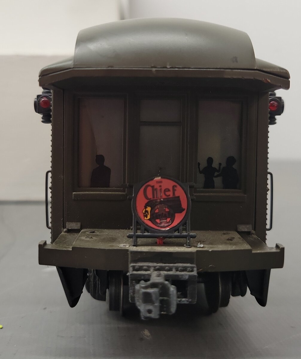 K-Line K1510 Custom O Scale Santa Fe Observation Car- 2 Rail