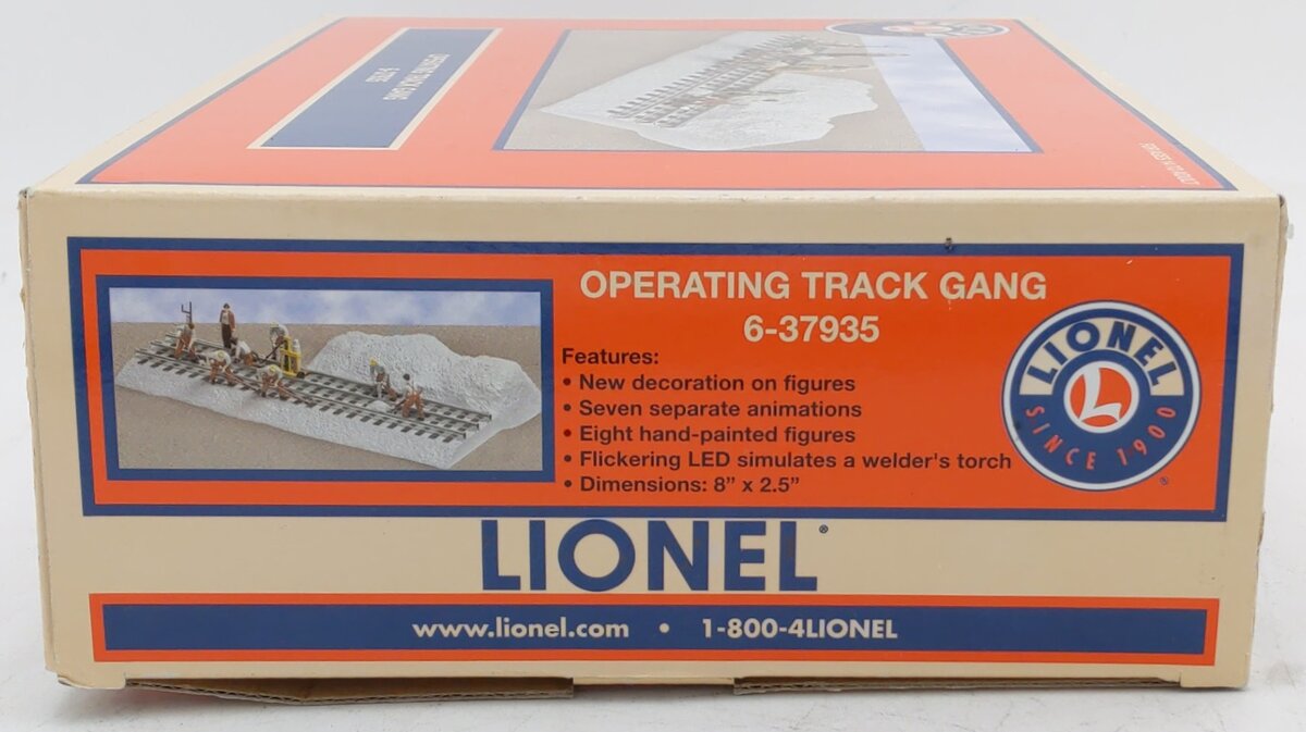 Lionel 6-37935 O Gauge Operating Track Gang EX/Box